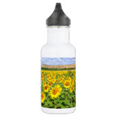 Sonnenblumenfeld Edelstahlflasche (Rechts)