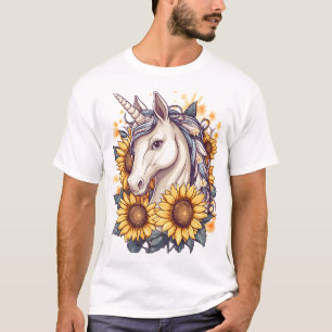 Sonnenblumenfeld-Einhorn (1) T-Shirt