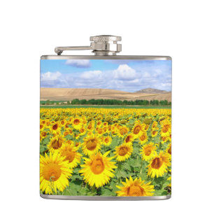 Sonnenblumenfeld Flachmann