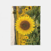 Sonnenblumenfeld Fleecedecke (Vorderseite)