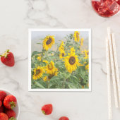 Sonnenblumenfeld Gelb Grün Schöne Blüte Serviette (Beispiel)