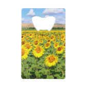 Sonnenblumenfeld Geldbeutel Flaschenöffner (Rückseite)