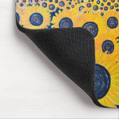Sonnenblumenfeld-Gemälde von Alfred Fox Mousepad (Ecke)