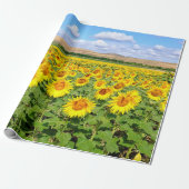 Sonnenblumenfeld Geschenkpapier (Ungerollt)