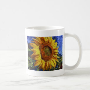 Sonnenblumenfeld im farbenfrohen künstlerischen St Kaffeetasse
