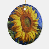 Sonnenblumenfeld im farbenfrohen künstlerischen St Keramik Ornament (Links)