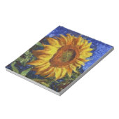 Sonnenblumenfeld im farbenfrohen künstlerischen St Notizblock (Rotiert)