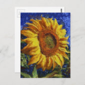 Sonnenblumenfeld im farbenfrohen künstlerischen St Postkarte (Vorne/Hinten)