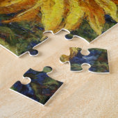 Sonnenblumenfeld im farbenfrohen künstlerischen St Puzzle (Seite)