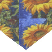 Sonnenblumenfeld im farbenfrohen künstlerischen St Tischdecke (Schrägansicht)