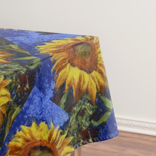 Sonnenblumenfeld im farbenfrohen künstlerischen St Tischdecke (Beispiel)