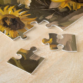 Sonnenblumenfeld-Impressionist Malerei Puzzle (Seite)