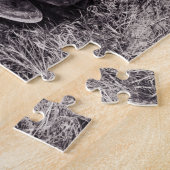 Sonnenblumenfeld in Schwarz und Weiß Puzzle (Seite)