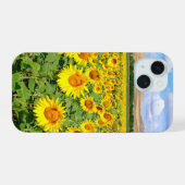 Sonnenblumenfeld iPhone 15 Hülle (Rückseite (Horizontal))