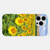 Sonnenblumenfeld iPhone Hülle (Rückseite (Horizontal))