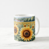 Sonnenblumenfeld Kaffeetasse (VorderseiteRechts)