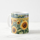 Sonnenblumenfeld Kaffeetasse (Vorderseite Links)