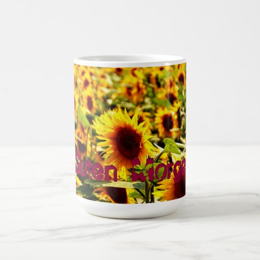 Sonnenblumenfeld Kaffeetasse (Mittel)
