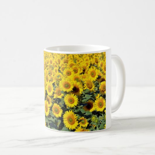 Sonnenblumenfeld Kaffeetasse (VorderseiteRechts)
