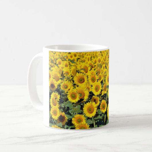 Sonnenblumenfeld Kaffeetasse (Vorderseite Links)
