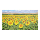 Sonnenblumenfeld Kissenbezug (Rückseite-Links)