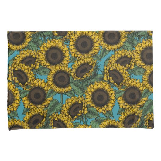 Sonnenblumenfeld Kissenbezug (Vorderseite-Rechts)