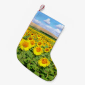 Sonnenblumenfeld Kleiner Weihnachtsstrumpf (Vorderansicht (hängend))