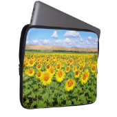 Sonnenblumenfeld Laptopschutzhülle (Vorne Rechts)