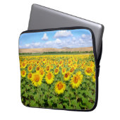 Sonnenblumenfeld Laptopschutzhülle (Vorderseite Links)