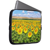 Sonnenblumenfeld Laptopschutzhülle (Vorne Rechts)