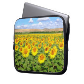 Sonnenblumenfeld Laptopschutzhülle (Vorderseite Links)