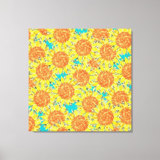 Sonnenblumenfeld Leinwanddruck (Vorderseite)