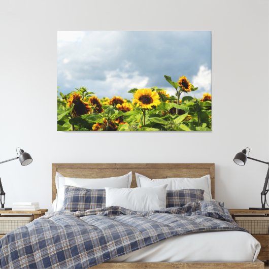 Sonnenblumenfeld Leinwanddruck (Insitu (Schlafzimmer))