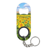 Sonnenblumenfeld Mini Flaschenöffner (Rückseite)