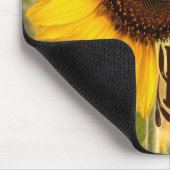 Sonnenblumenfeld mit inspirierendem Zitat Mousepad (Ecke)