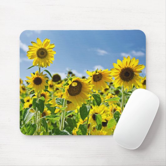 Sonnenblumenfeld Mousepad (Mit Mouse)