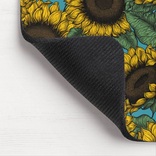 Sonnenblumenfeld Mousepad (Ecke)