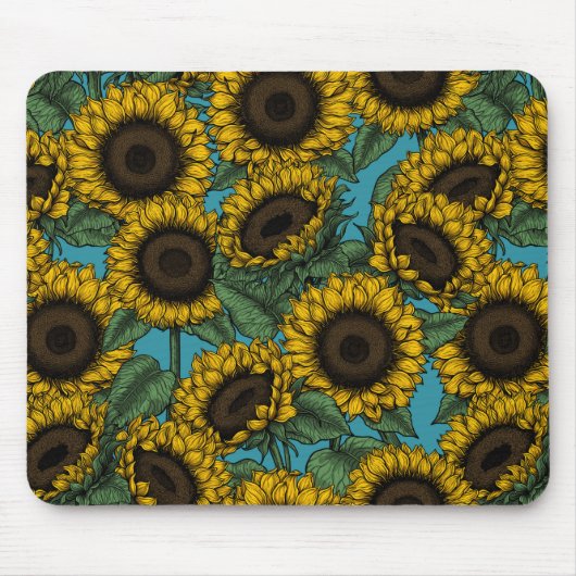 Sonnenblumenfeld Mousepad (Vorne)