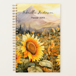Sonnenblumenfeld Natur Aquarell Benutzername  Planer