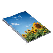 Sonnenblumenfeld Notizblock (Rechte Seite)