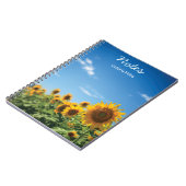Sonnenblumenfeld Notizblock (Linke Seite)