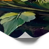 Sonnenblumenfeld-Ölgemälde Poster (Ecke)