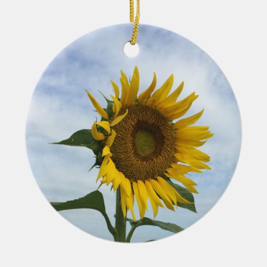 Sonnenblumenfeld-Ornament Keramik Ornament (Vorne)