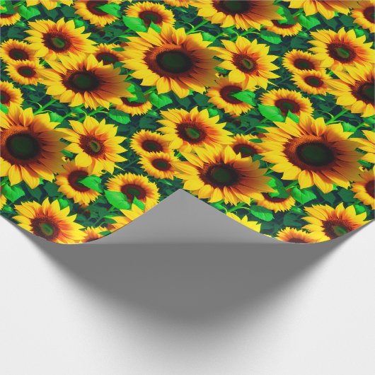 Sonnenblumenfeld - Packpapier (Ecke)