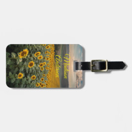 Sonnenblumenfeld Personalisiert Gepäck Gepäckanhänger