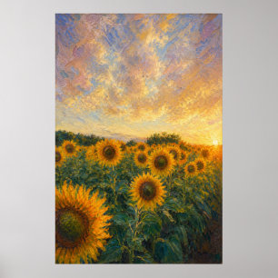 Sonnenblumenfeld Poster