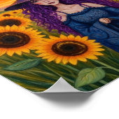 Sonnenblumenfeld Poster (Ecke)