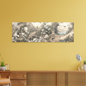 Sonnenblumenfeld Retro Stift Malerei Leinwanddruck (Insitu (Wohnzimmer))