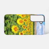 Sonnenblumenfeld Samsung Galaxy Hülle (Rückseite (Horizontal))
