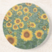 Sonnenblumenfeld Sandstone Untersetzer (Vorne)